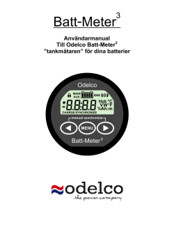 Användarmanual Till Odelco Batt