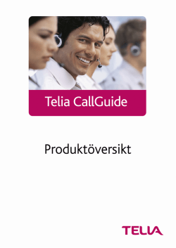Telia CallGuide produktöversikt