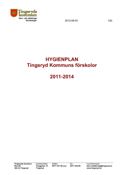 110615 Hygienplan 2011-2014