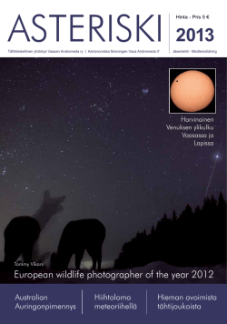 Asteriski 2013 - Tähtitieteellinen yhdistys Ursa ry