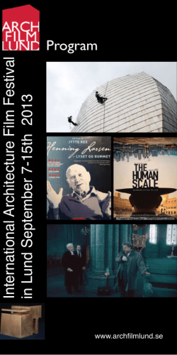 International Architecture Film Festival in Lund