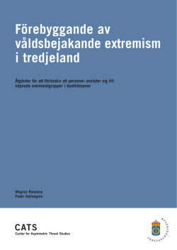 Förebyggande av våldsbejakande extremism i tredjeland: Åtgärder