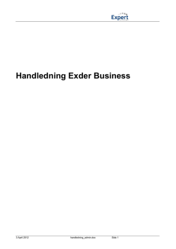 Handledning Exder Business