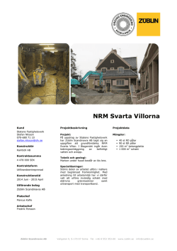 NRM Svarta Villorna - Züblin Scandinavia AB