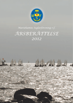 ÅRSBERÄTTELSE 2012 - Mariehamns seglarförening