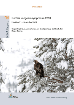 NINA Rapport 1001. Nordisk kongeørnsymposium 2013