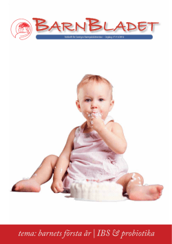 Nr 03 – Barnens första år | IBS & probiotika