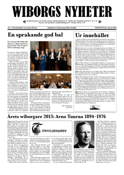 Wiborgs Nyheter 2014 - Föreningen 7 Januari