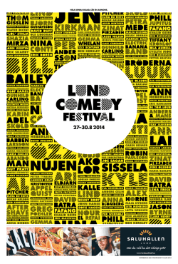 Ladda ner program - Lund Comedy Festival