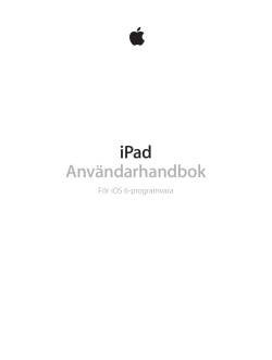 iPad Användarhandbok