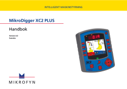 MikroDigger XC2 PLUS Handbok
