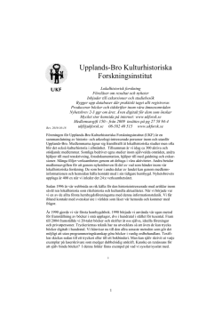 20-sid Folder - Upplands-Bro Kulturhistoriska Forskningsinstitut