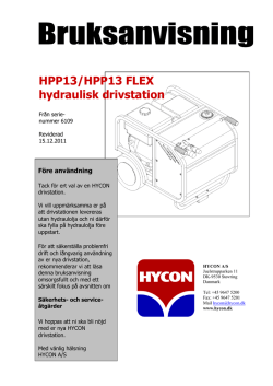 Manual HPP Flex13 - Power Tools Stenspräckning