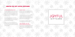 Grattis till ditt Joyful Giftcard!