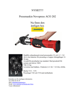 Pressmaskin Novopress ACO 202 Nu finns den äntligen