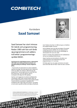 Saad Samawi - Combitech.se