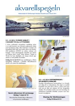 Feb - Vänföreningen Nordiska akvarellmuseet