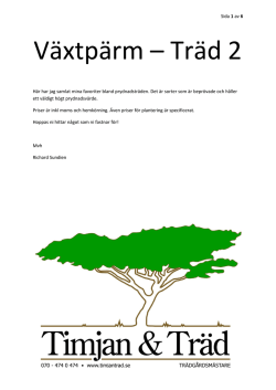 Träd II - Timjan & Träd