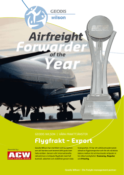 Läs mer i produktbladet för Flygfrakt - Export