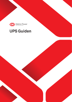 UPS Guiden - Metric Power