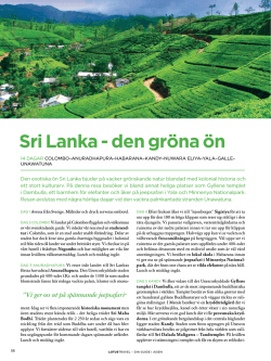 Sri Lanka - den gröna ön