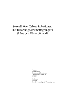 Svahn T (2008). Sexuellt överförbara infektioner