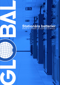 Stationära batterier - Global Batterier AB