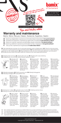 PDF Bamix warranty
