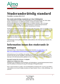 Studeranderättslig standard 2015