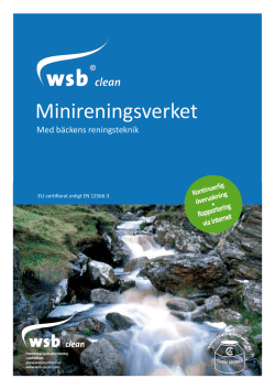 Minireningsverk WSB® Clean - tranascementvarufabrik.se