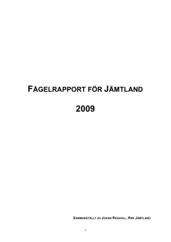 Fågelrapport Jämtland 2009 webversion