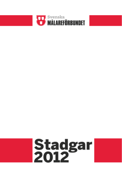 Stadgar 2012.pdf - Svenska Målareförbundet