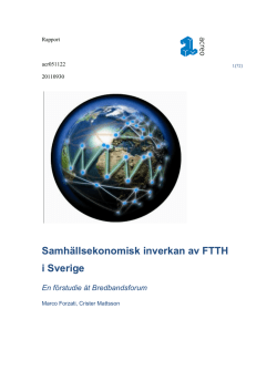 Samhällsekonomisk inverkan av FTTH i Sverige
