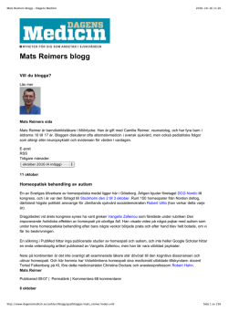 Mats Reimers blogg - Dagens Medicin