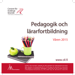 Kurskatalog våren 2015 - Centret för livslångt lärande