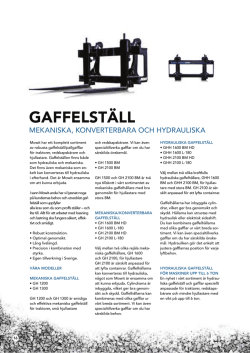 GAFFELSTÄLL - Anleggsgruppen