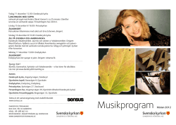 Musikprogram Hösten 2012