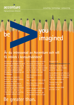 Är du intresserad av Accenture och vill få inblick i konsultvärlden?