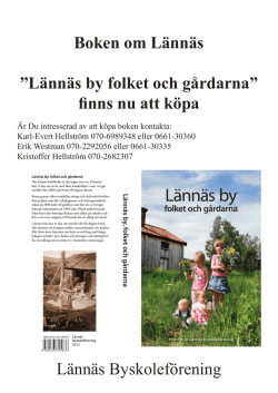 Affisch för försäljning av Lännäsboken.indd