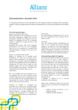 Informationsbrev december 2014 (PDF)