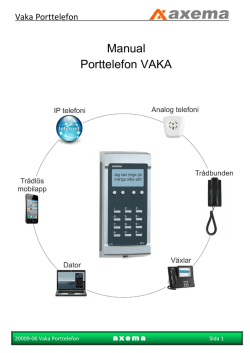Manual Porttelefon VAKA