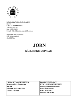 Jörn - Demografiska databasen