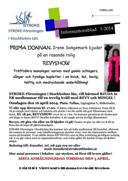 Infobladet nr 1-2014 - STROKE