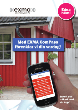 Med EXMA ComPass förenklar vi din vardag!