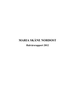 MARIA SKÅNE NORDOST - Samordningsförbundet Skåne Nordost