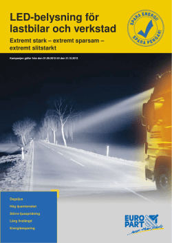 LED-belysning för lastbilar och verkstad - EUROPART