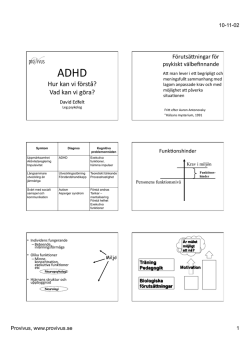 ADHD Misa-föreläsning 101102 Åhörarkopior