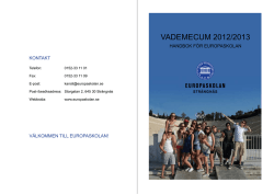 VADEMECUM 2012/2013