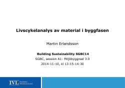 A1-Martin-Erlandsson - Building Sustainability SGBC14