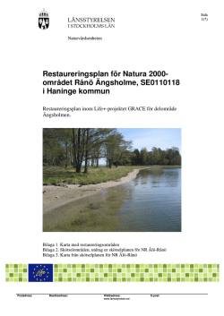 Restaureringsplan för Natura 2000- området Rånö
